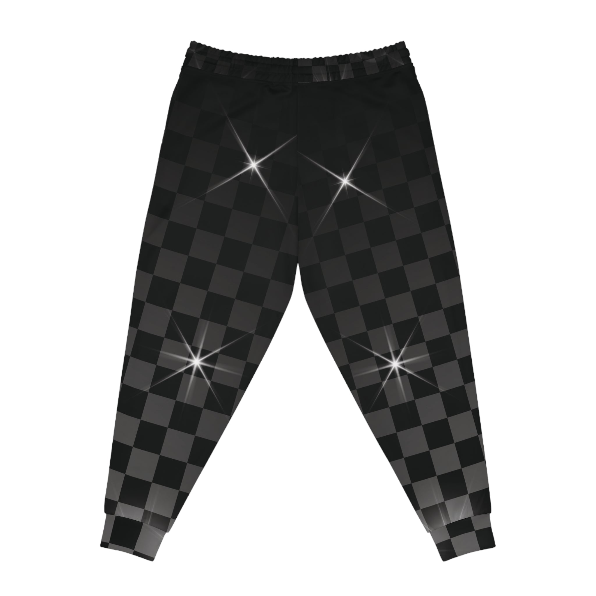 Black Checkered Athletic Sweatpants