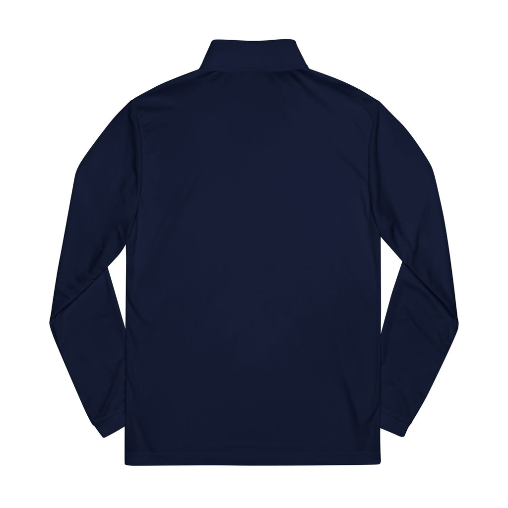 Embroidered Quarter-Zip Pullover — White adidas Performance Top