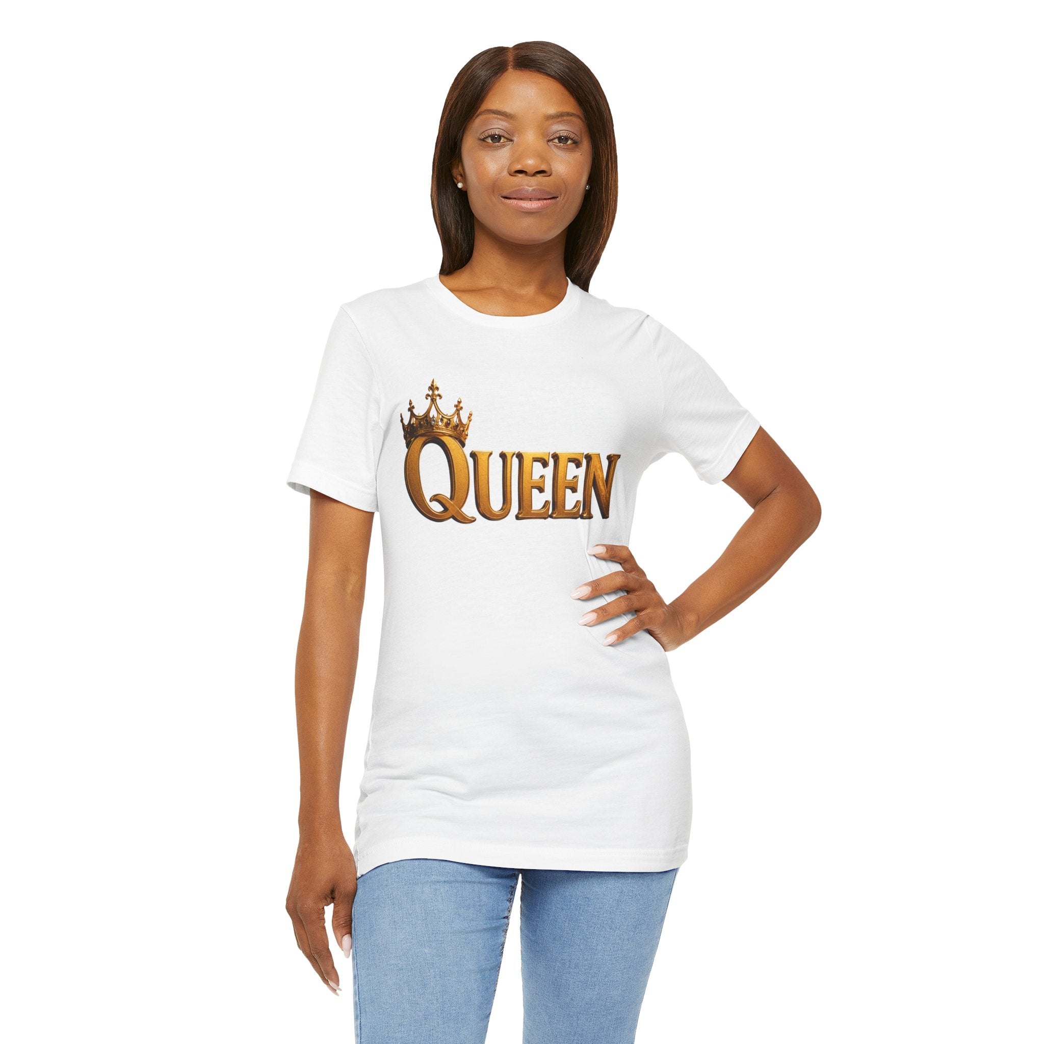Queen Crown T-Shirt — Gold Royalty Graphic Tee