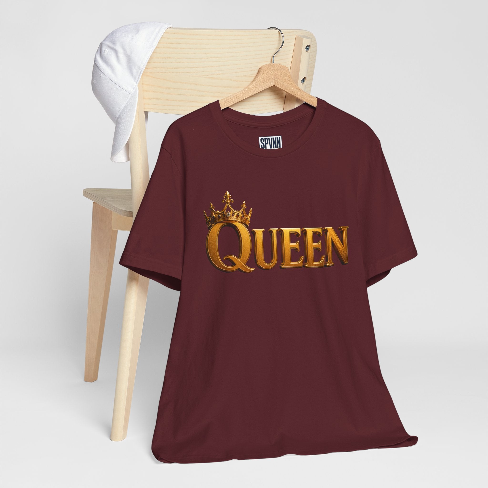 Queen Crown T-Shirt — Gold Royalty Graphic Tee