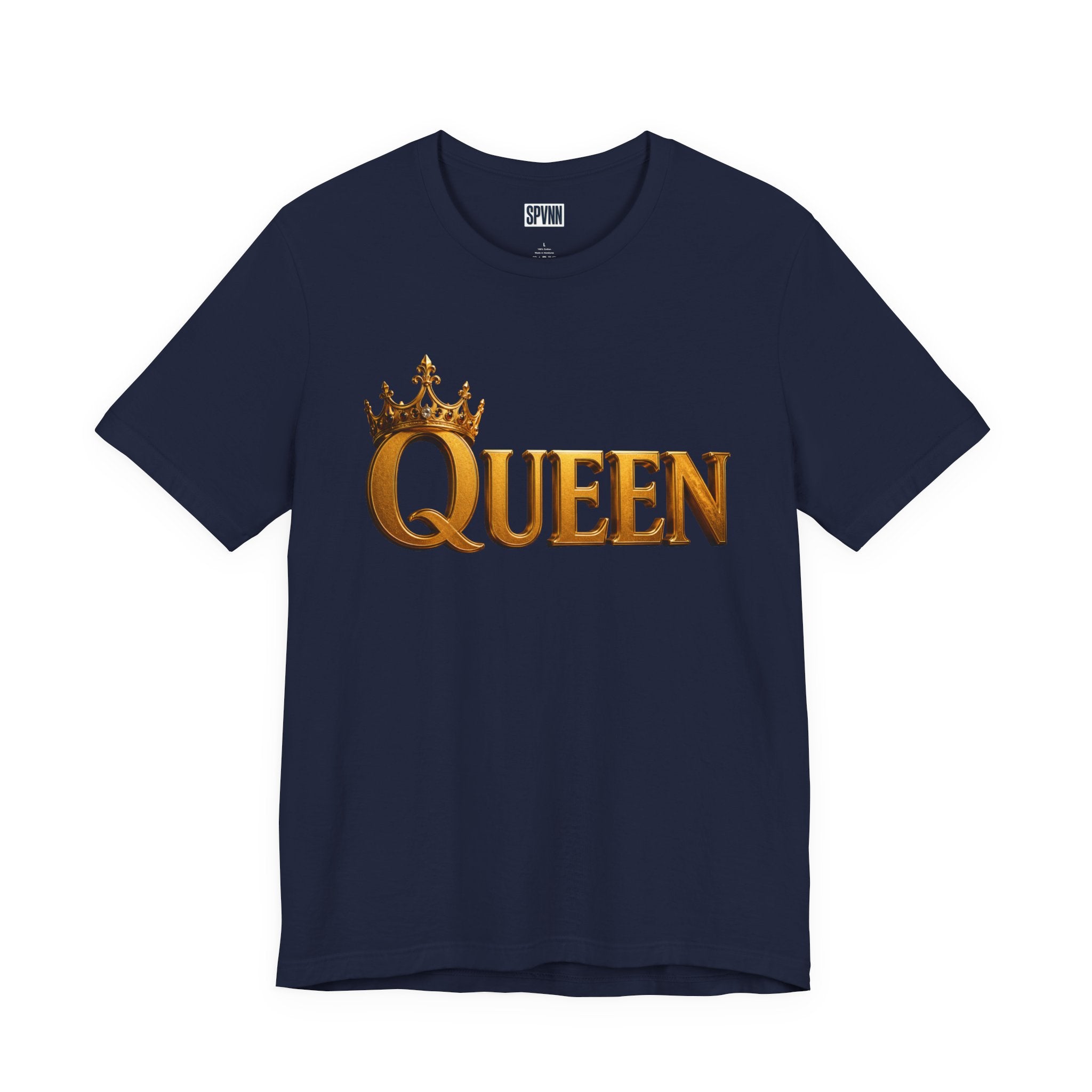 Queen Crown T-Shirt — Gold Royalty Graphic Tee