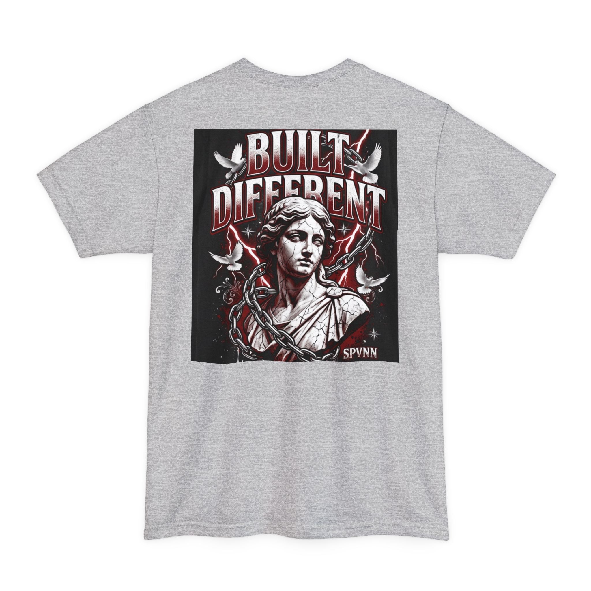 SPVNN Built Different Statue Graphic Tee — Vintage Gothic Streetwear