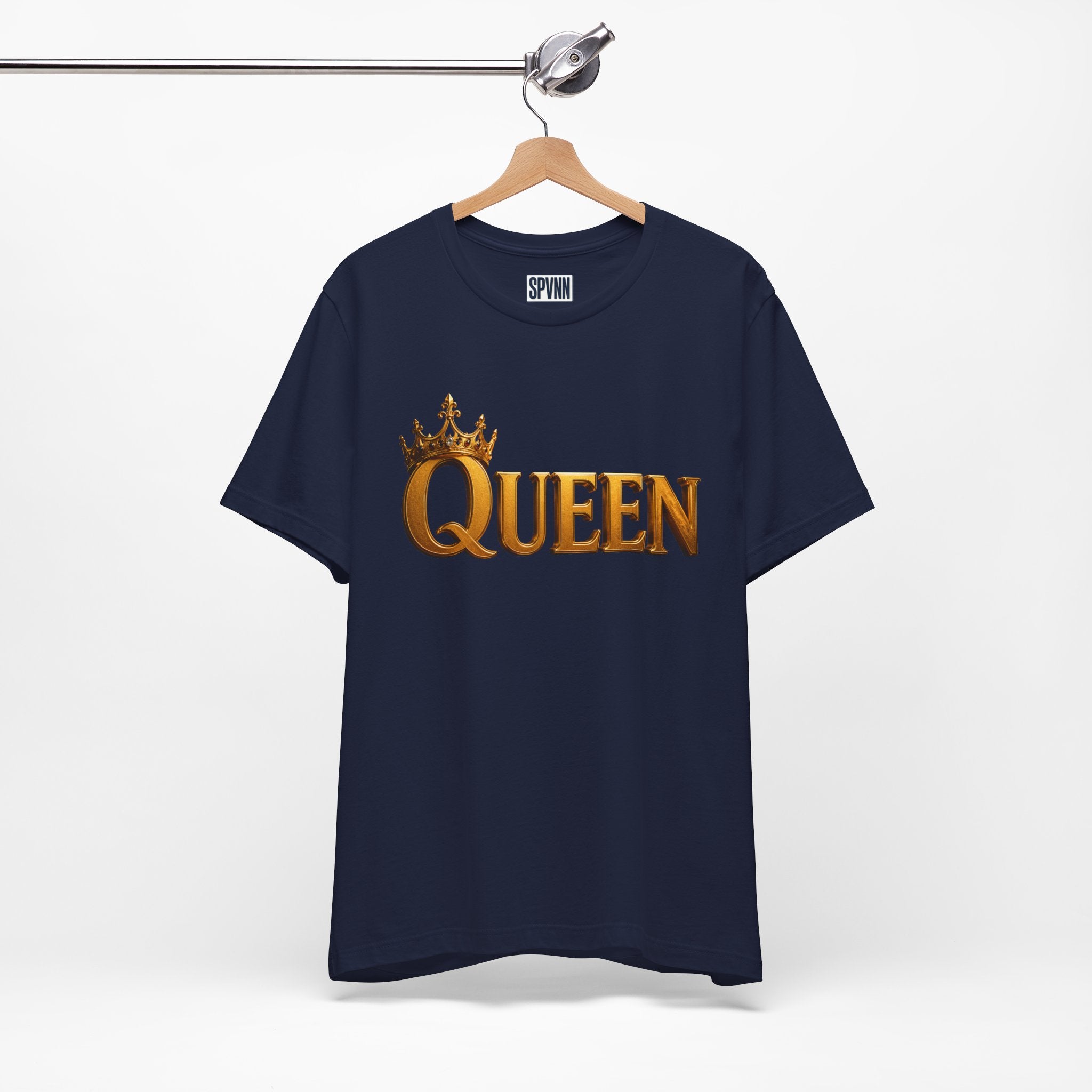 Queen Crown T-Shirt — Gold Royalty Graphic Tee