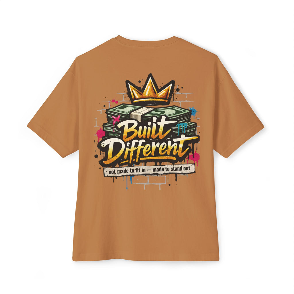 SPVNN Built Different Oversized Tee — Crown & Money Graphic