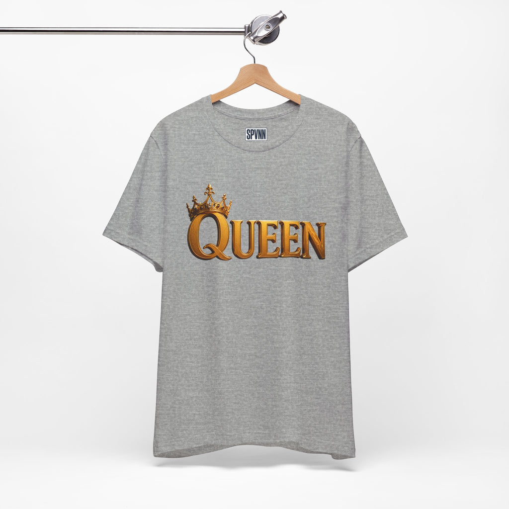 Queen Crown T-Shirt — Gold Royalty Graphic Tee