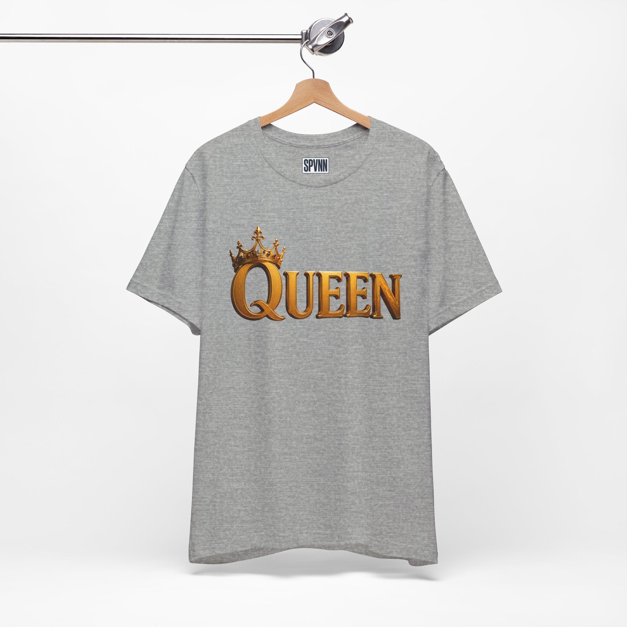 Queen Crown T-Shirt — Gold Royalty Graphic Tee