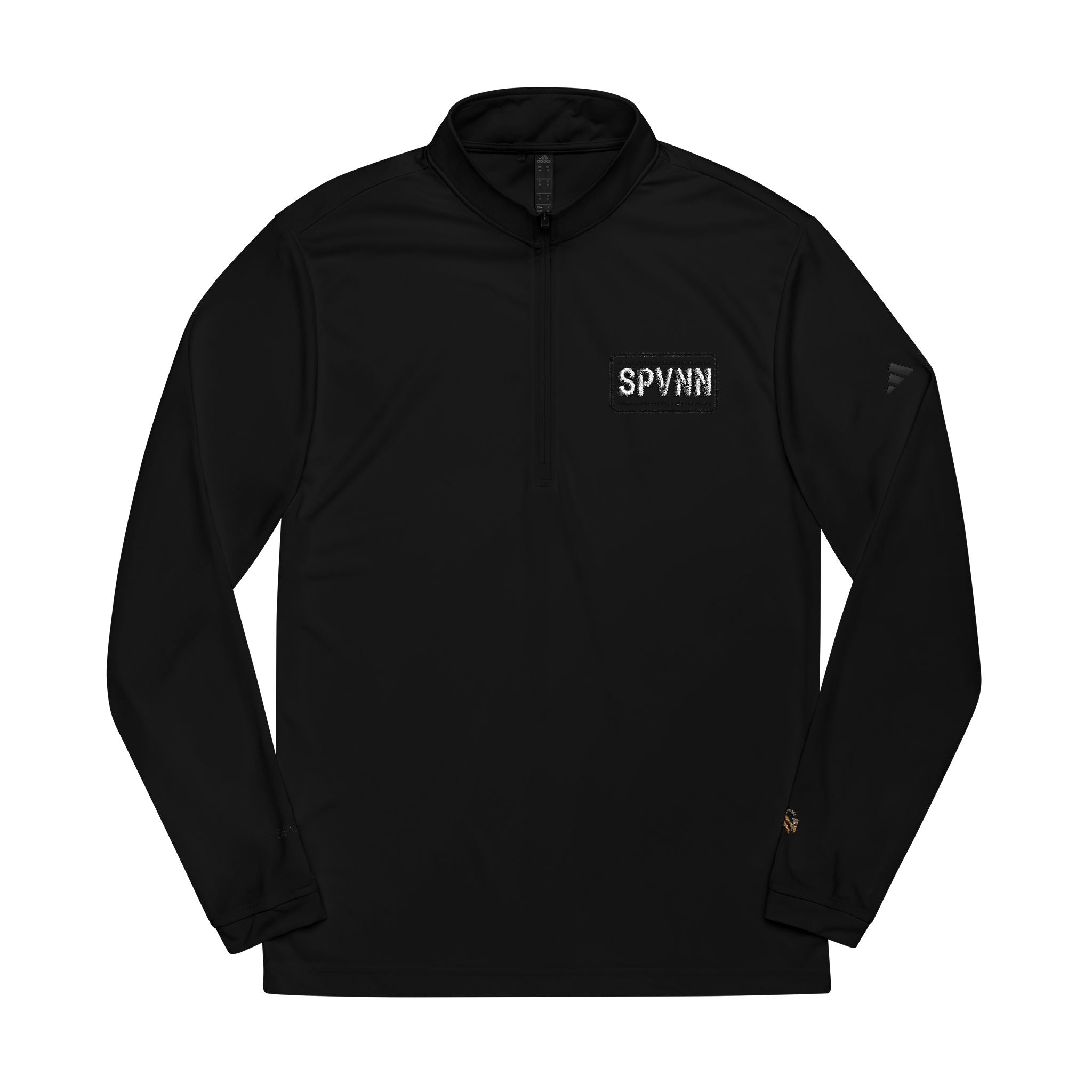 Embroidered Quarter-Zip Pullover — White adidas Performance Top