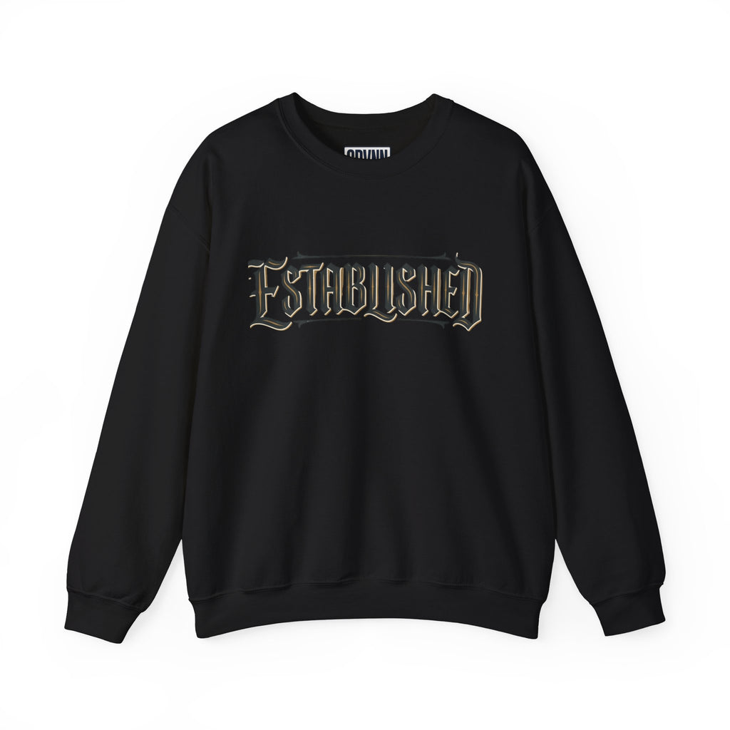 Established Gothic Crewneck Sweatshirt — Vintage Metal Band Style