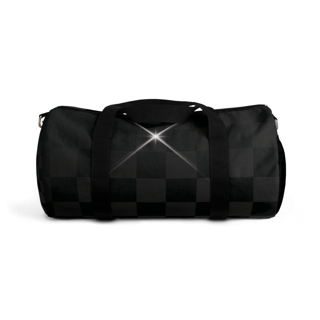 Black Checkerboard Duffel Bag