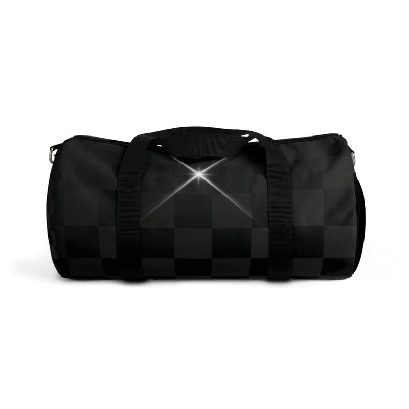 Black Checkerboard Duffel Bag