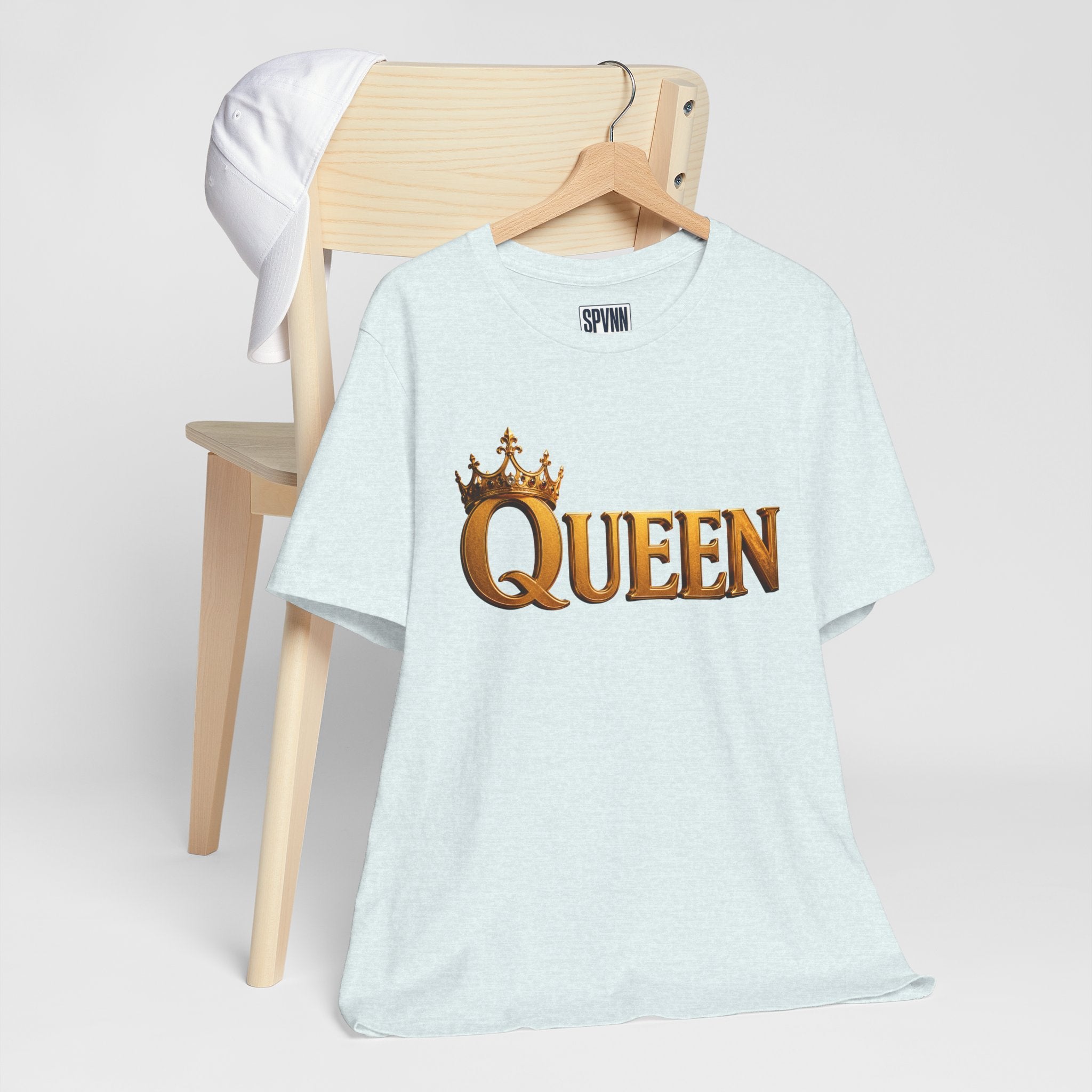 Queen Crown T-Shirt — Gold Royalty Graphic Tee