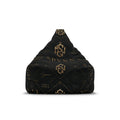 Luxury Black & Gold Logo Bean Bag Cover — Monogram Lounge Slipcover
