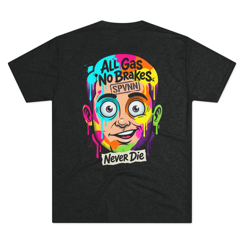 All Gas No Brakes Colorful Drip Graphic Tee