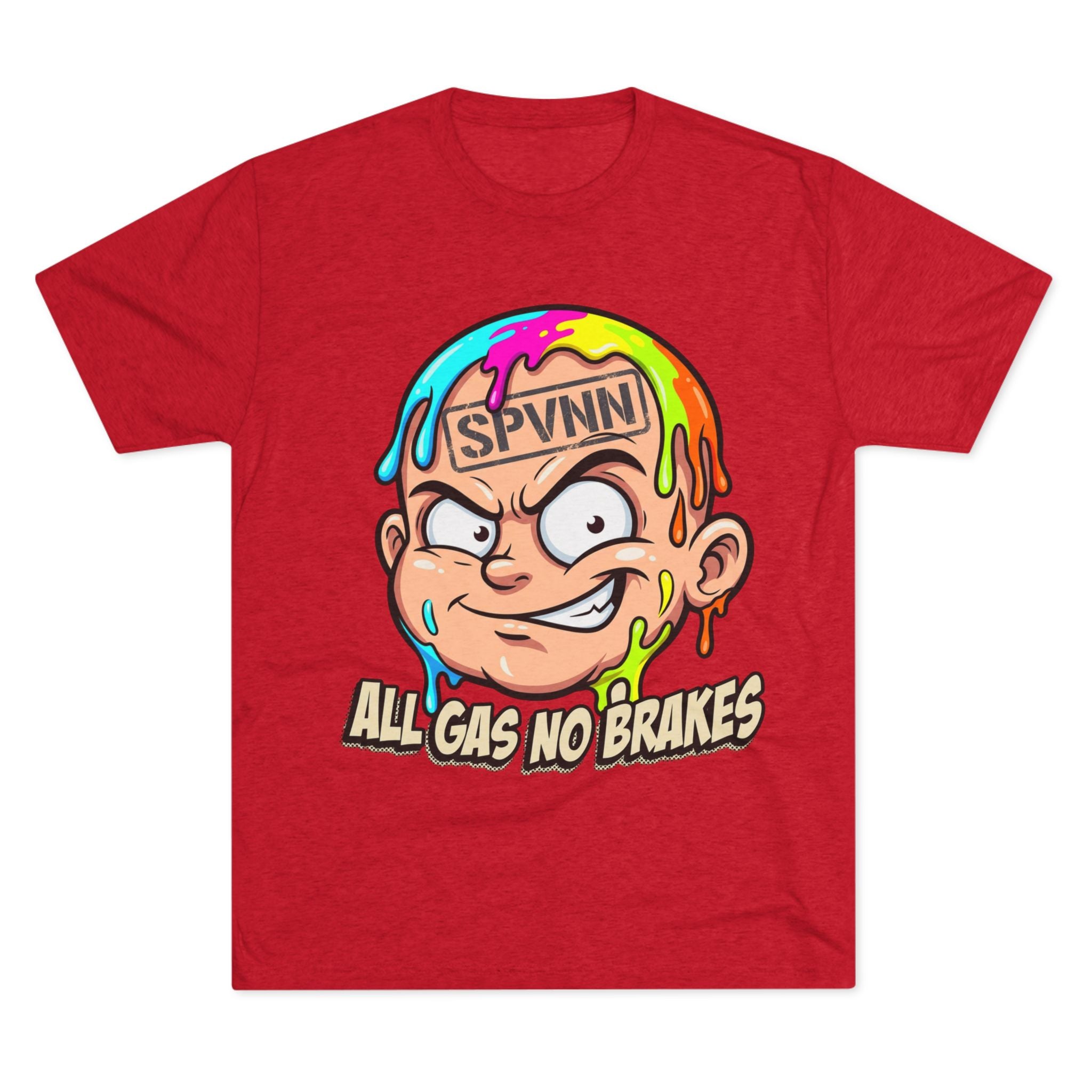 All Gas No Brakes Colorful Drip Graphic Tee