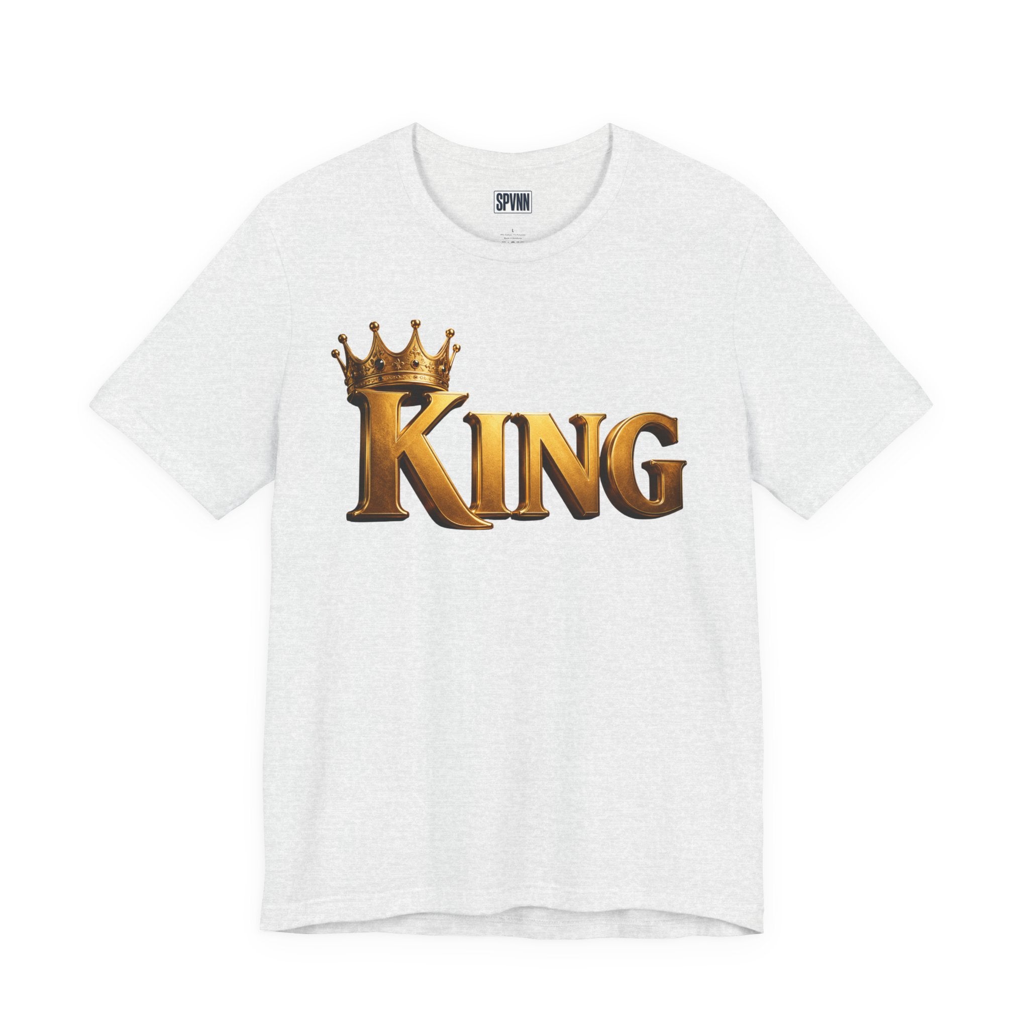 King Graphic Tee — Gold Crown Shirt for Men & Fathers