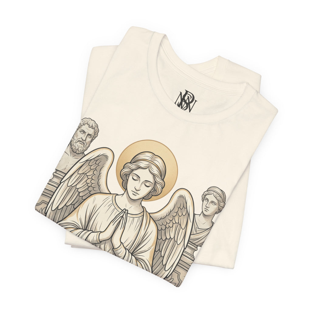 Faith Over Fear Tee — Angel Wings Christian Graphic T-Shirt