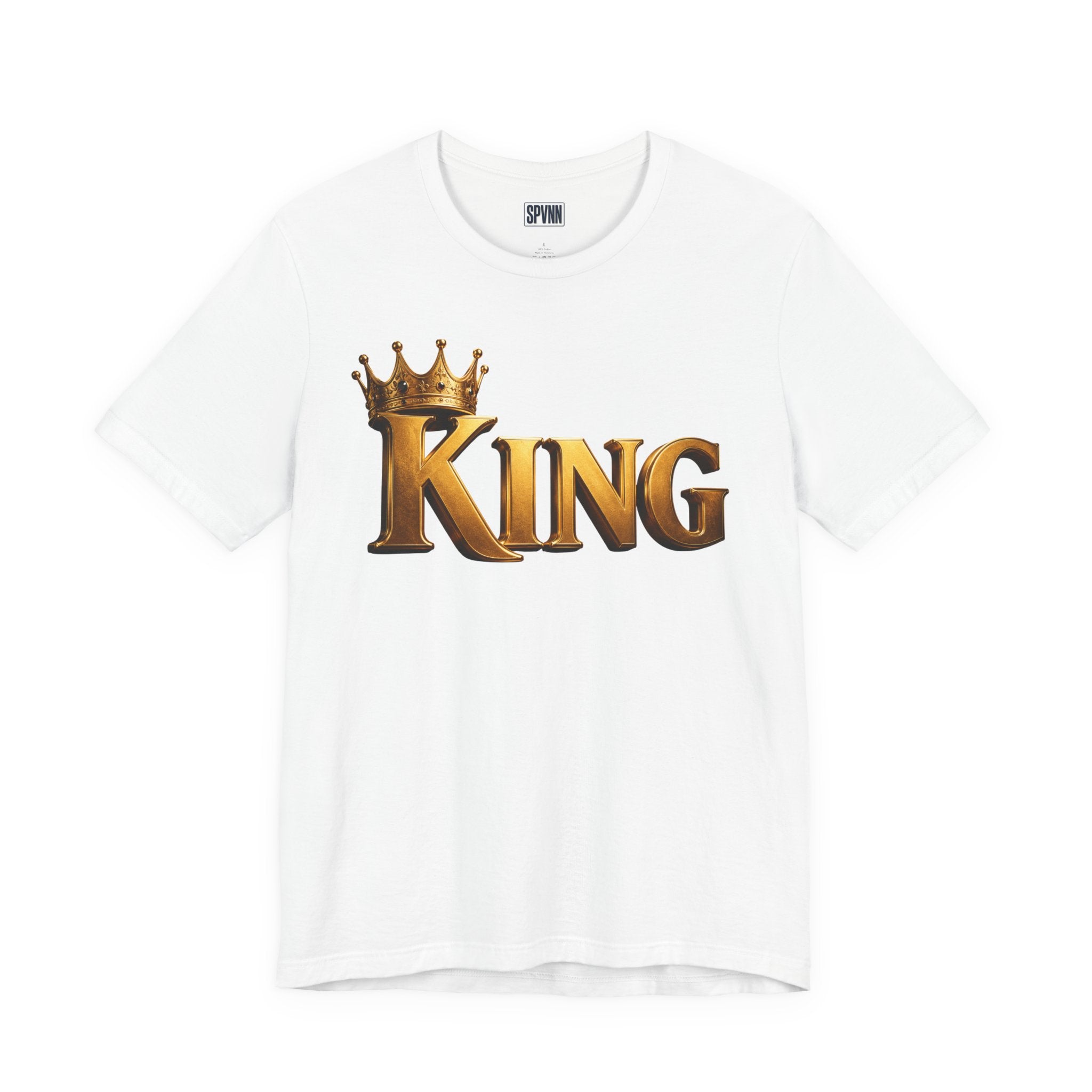 King Graphic Tee — Gold Crown Shirt for Men & Fathers