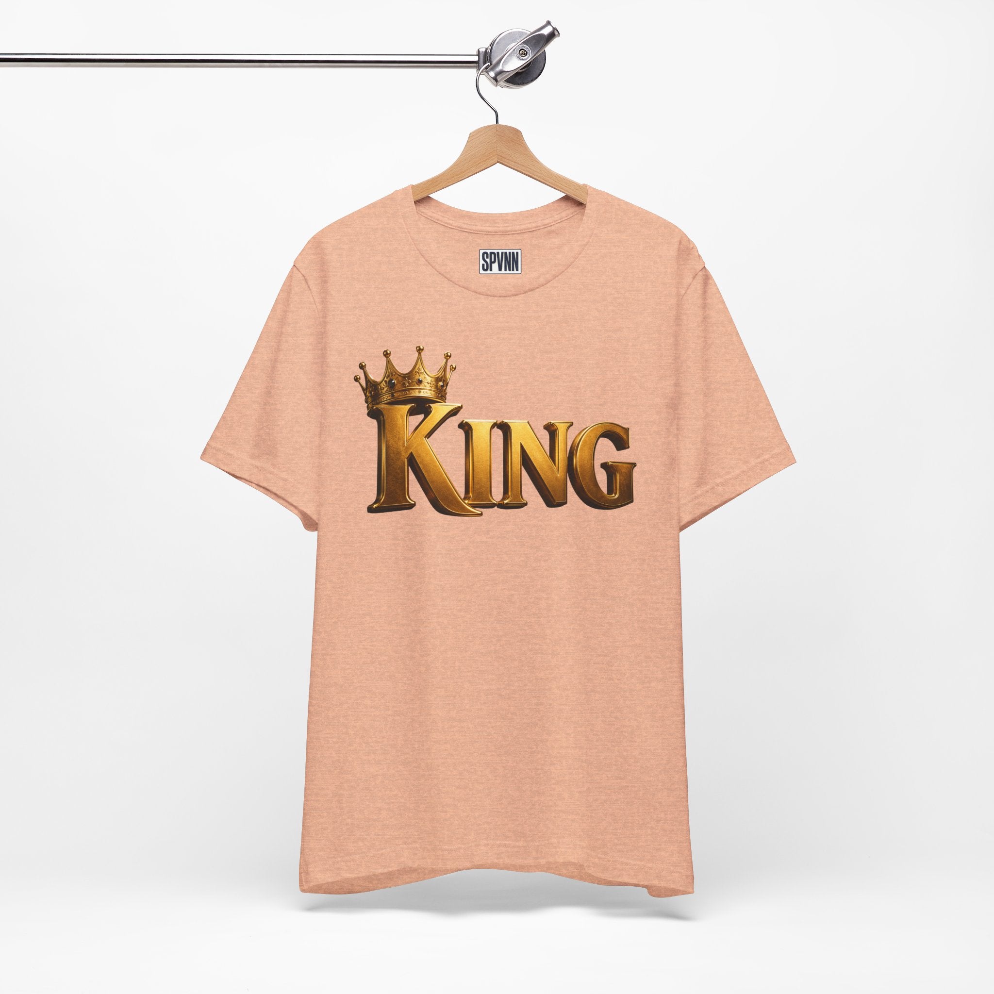 King Graphic Tee — Gold Crown Shirt for Men & Fathers
