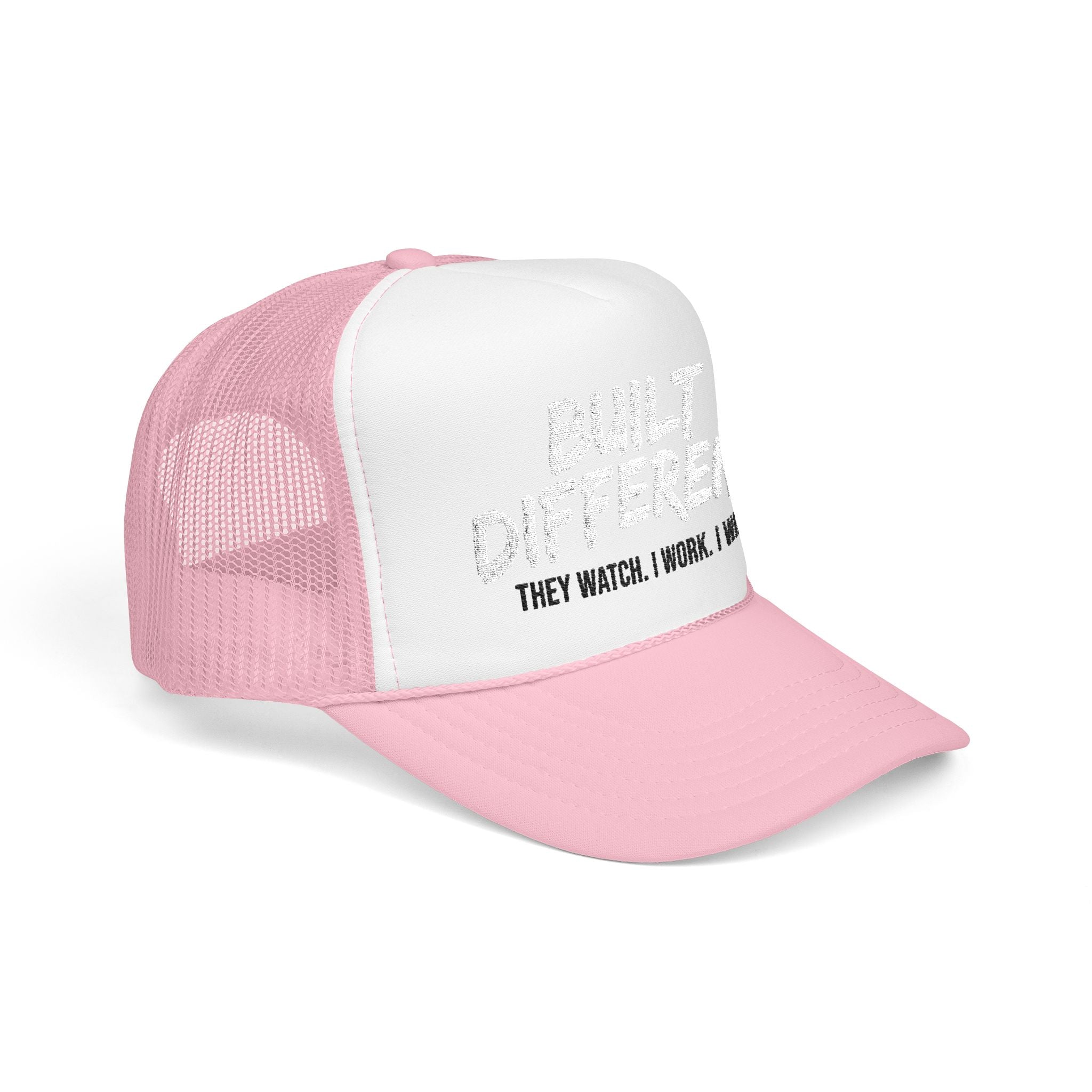 Trucker Hat — "Built Different" Foam Mesh Cap