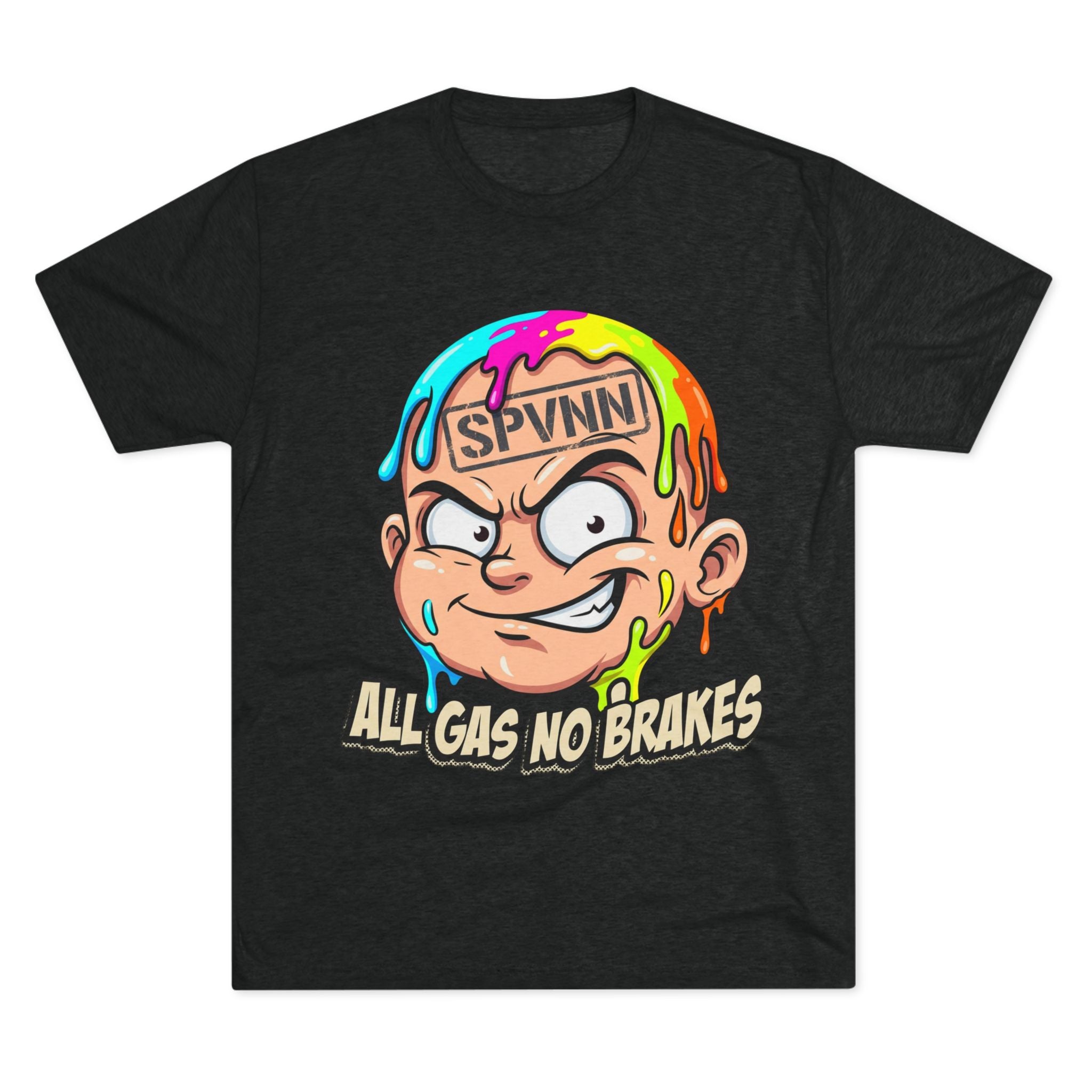 All Gas No Brakes Colorful Drip Graphic Tee