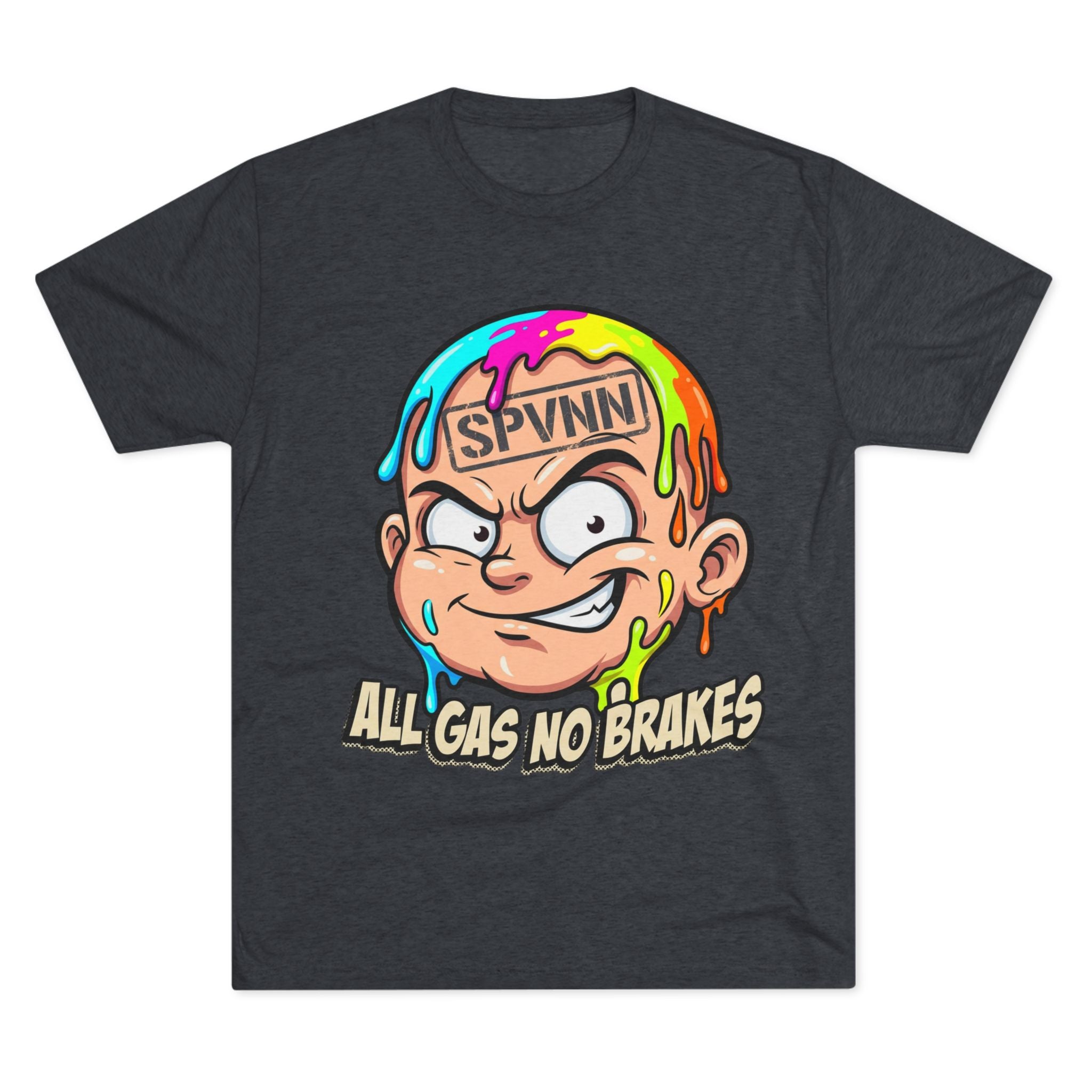 All Gas No Brakes Colorful Drip Graphic Tee