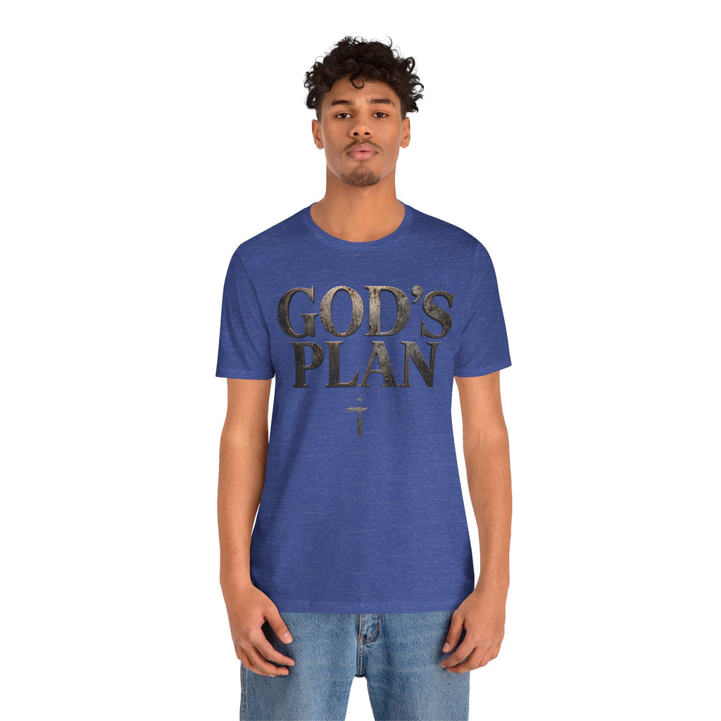Faith Tee — "God's Plan" Front / "Faith Over Fear" Back Christian Inspirational T-Shirt