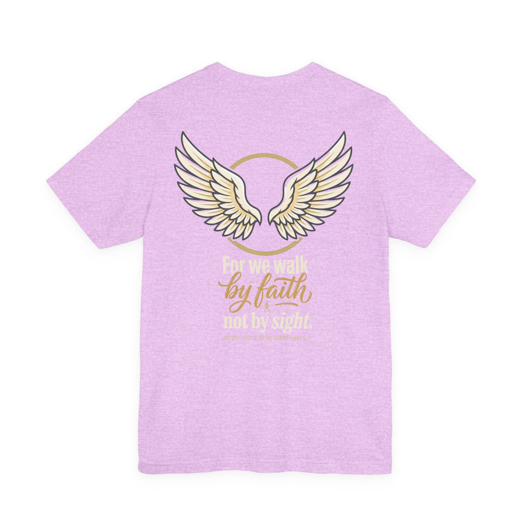 Faith Over Fear Tee — Angel Wings Christian Graphic T-Shirt