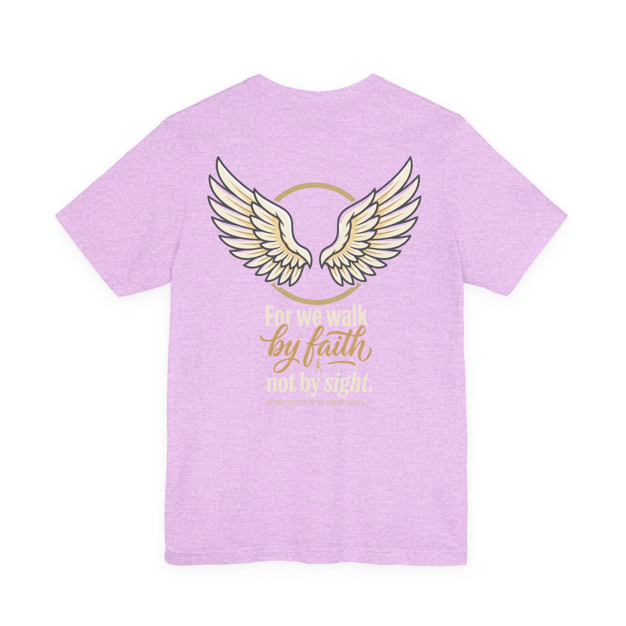 Faith Over Fear Tee — Angel Wings Christian Graphic T-Shirt