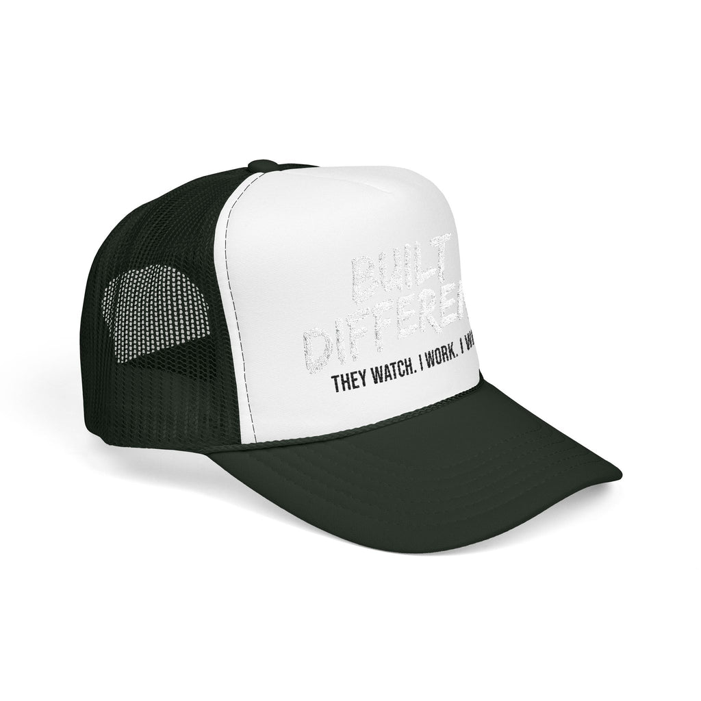 Trucker Hat — "Built Different" Foam Mesh Cap