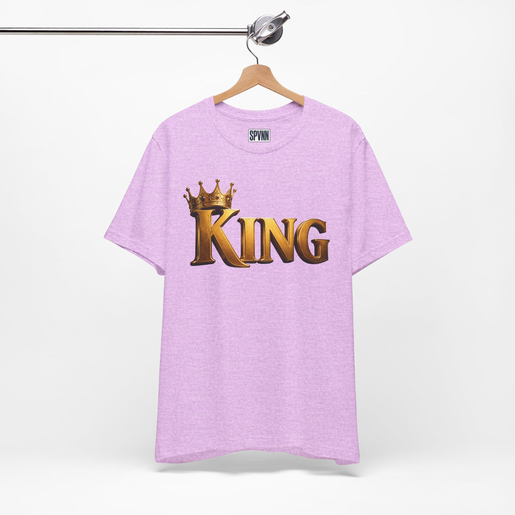 King Graphic Tee — Gold Crown Shirt for Men & Fathers