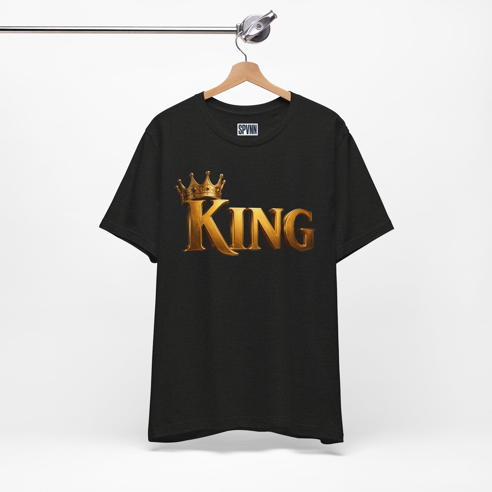 King Graphic Tee — Gold Crown Shirt for Men & Fathers