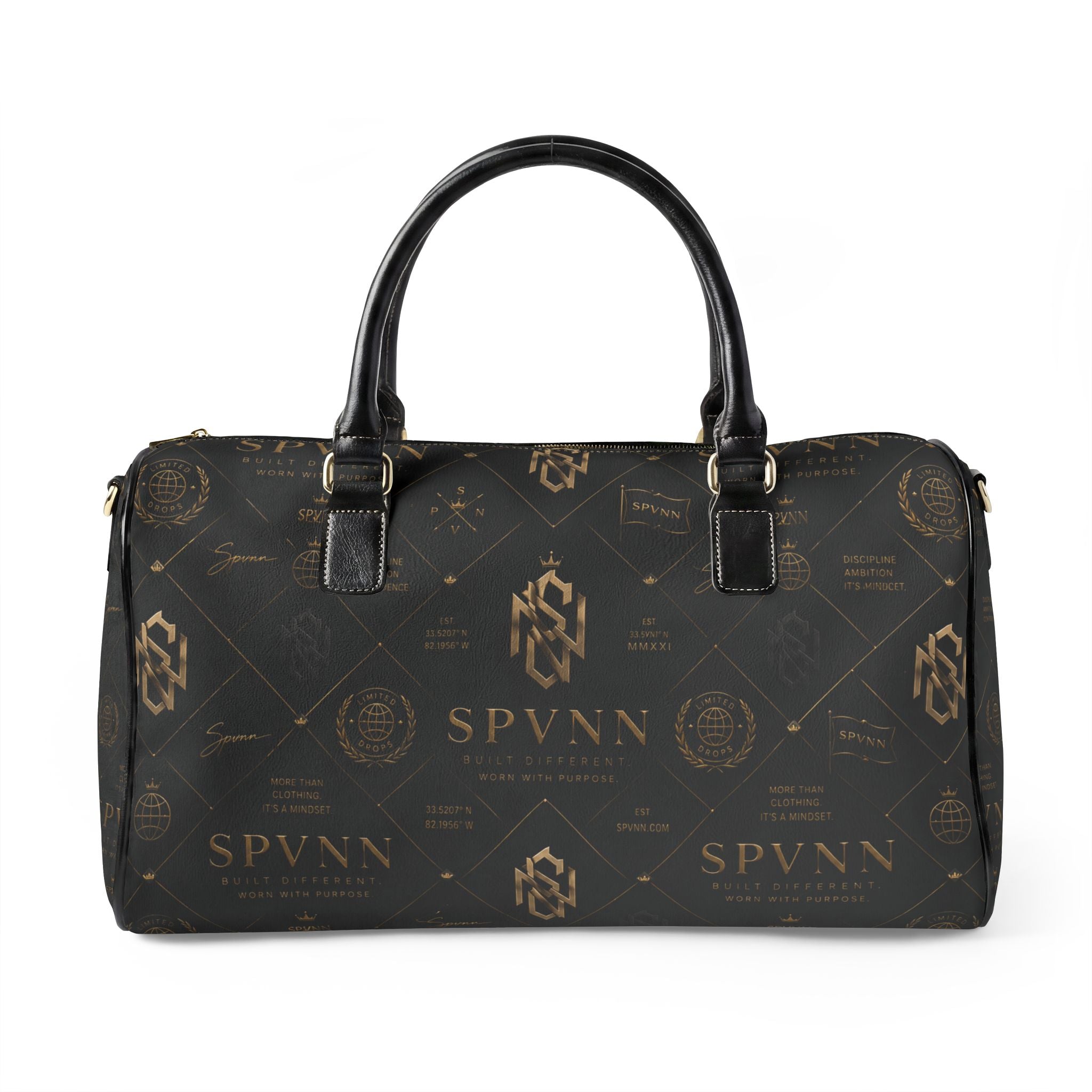 Faux Leather Travel Bag