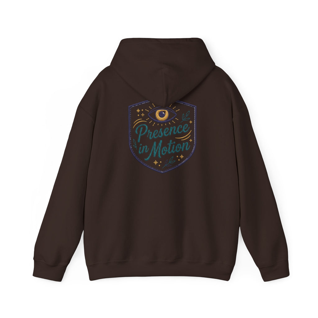 Presence in Motion Hoodie - Minimal Monogram Pullover