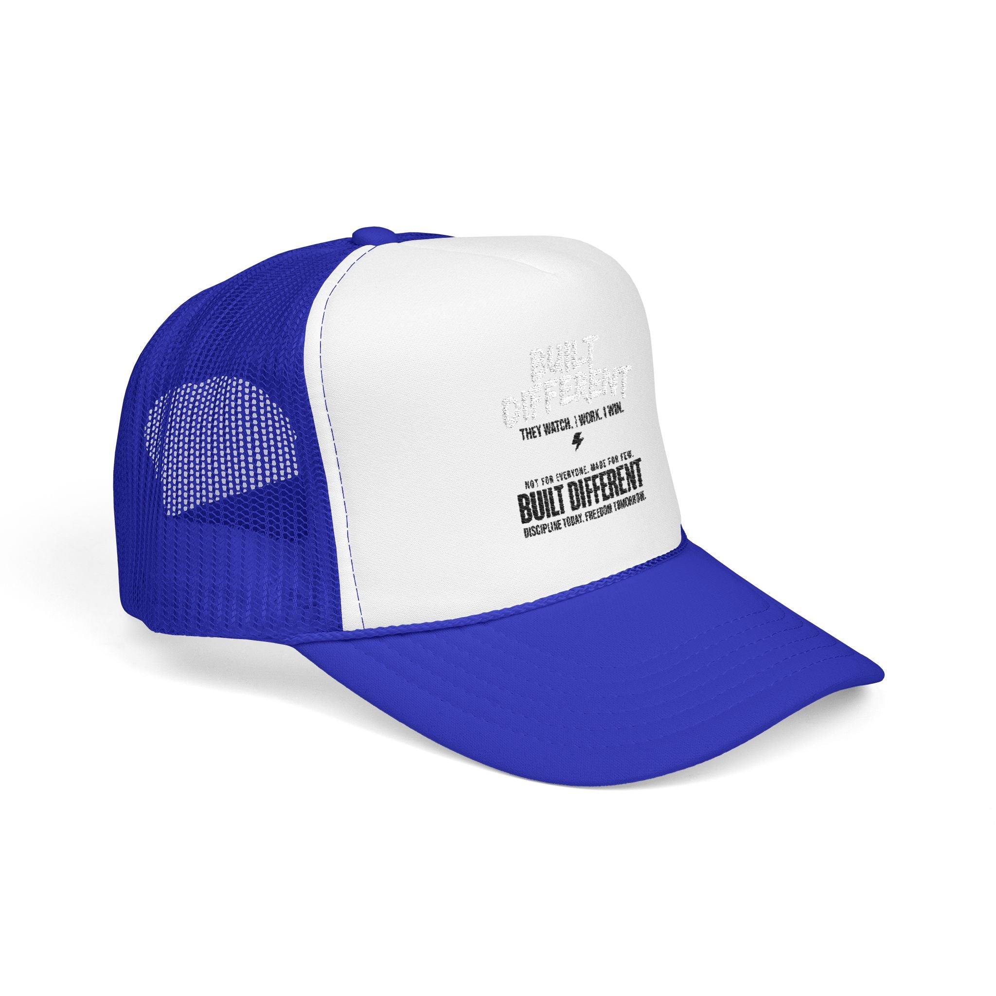 Trucker Hat — "Built Different" Foam Mesh Cap