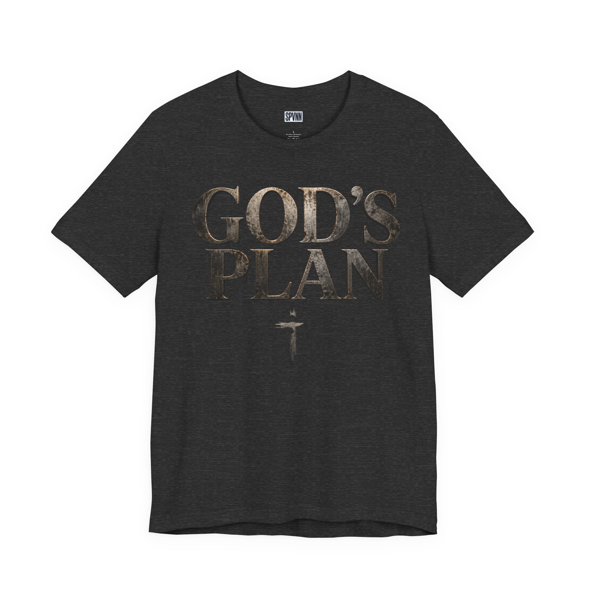 Faith Tee — "God's Plan" Front / "Faith Over Fear" Back Christian Inspirational T-Shirt