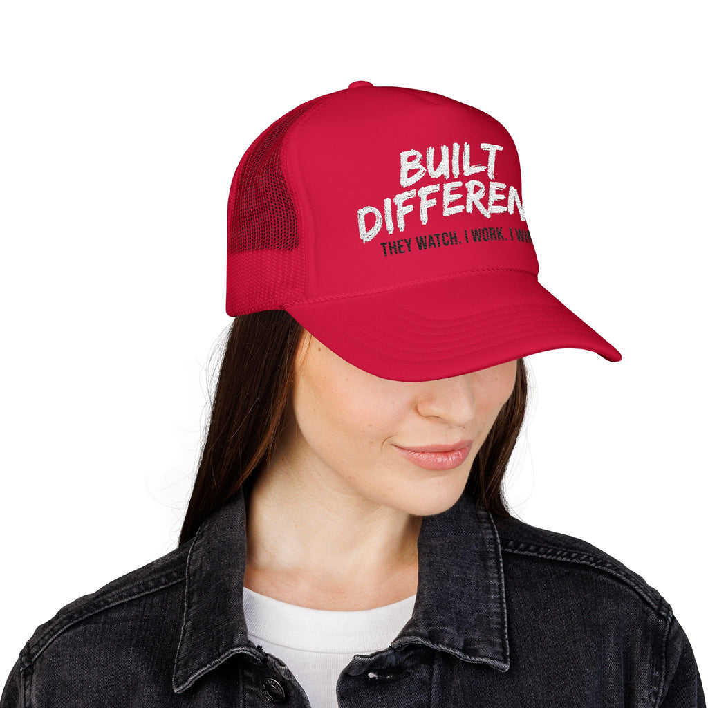 Trucker Hat — "Built Different" Foam Mesh Cap
