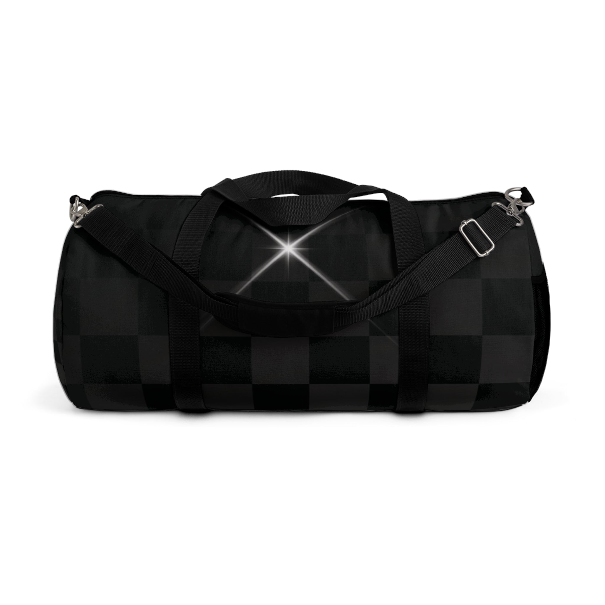 Black Checkerboard Duffel Bag