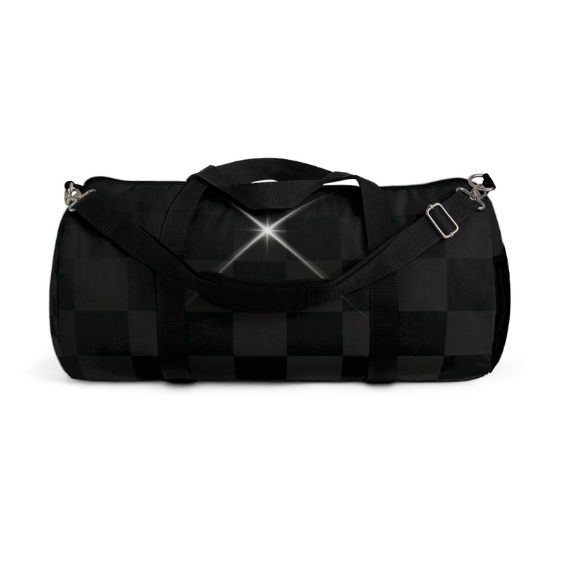 Black Checkerboard Duffel Bag