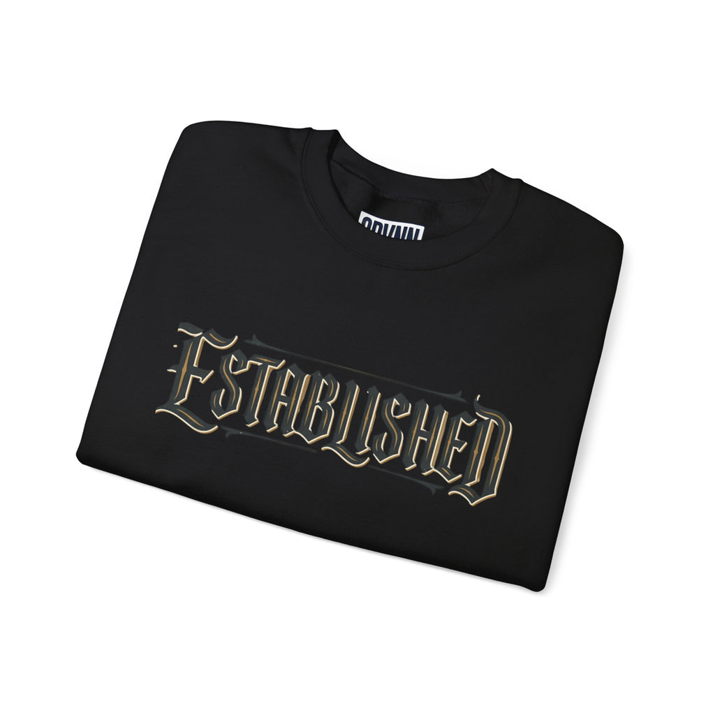 Established Gothic Crewneck Sweatshirt — Vintage Metal Band Style