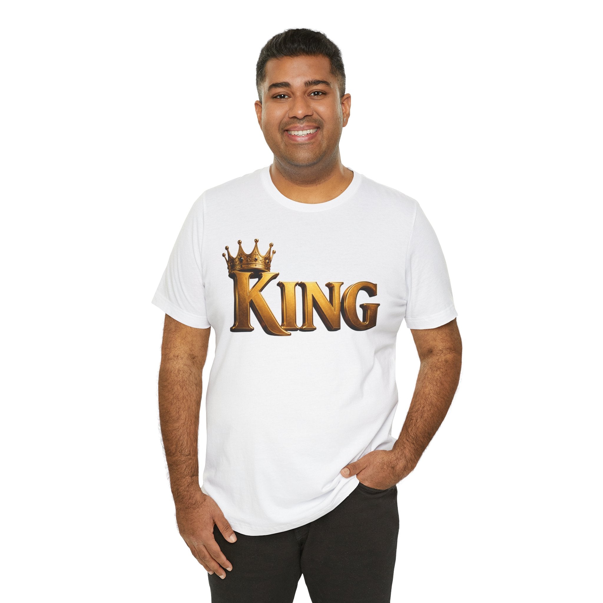 King Graphic Tee — Gold Crown Shirt for Men & Fathers