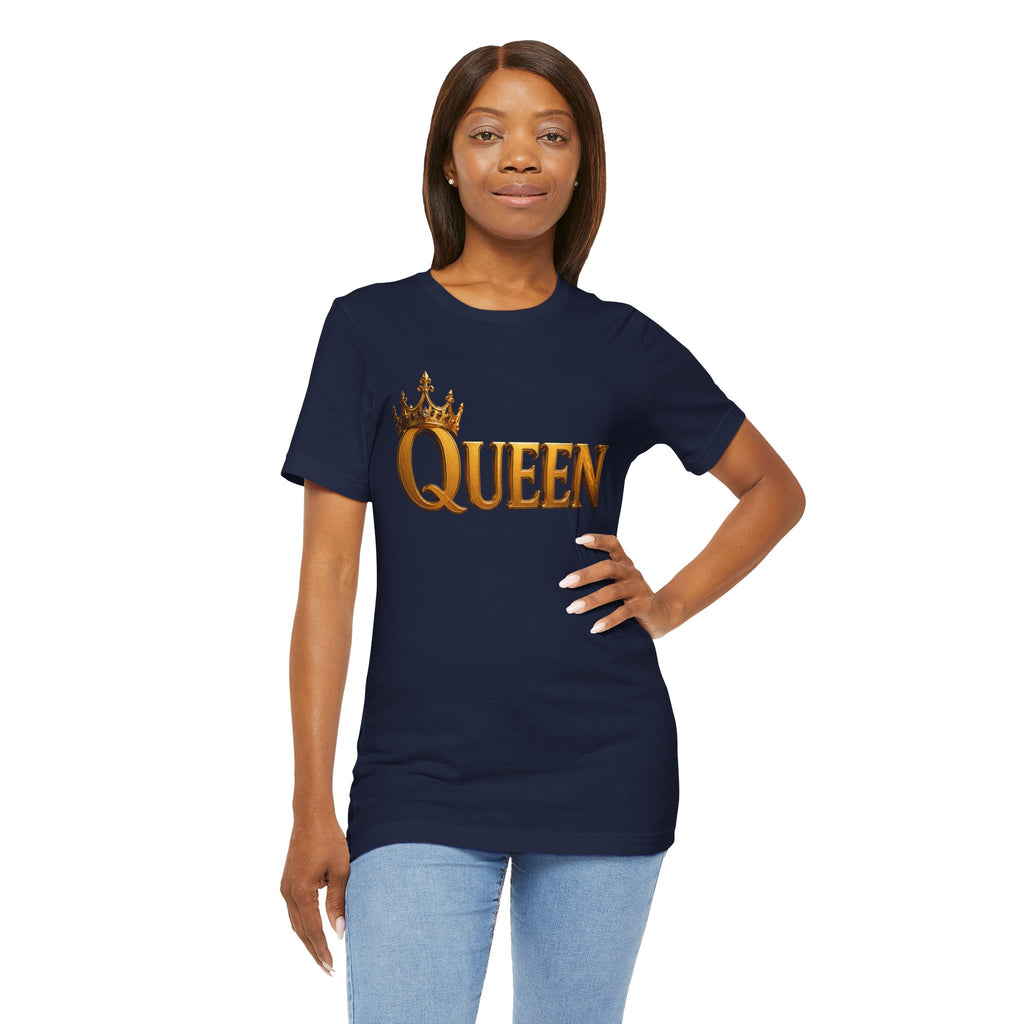 Queen Crown T-Shirt — Gold Royalty Graphic Tee