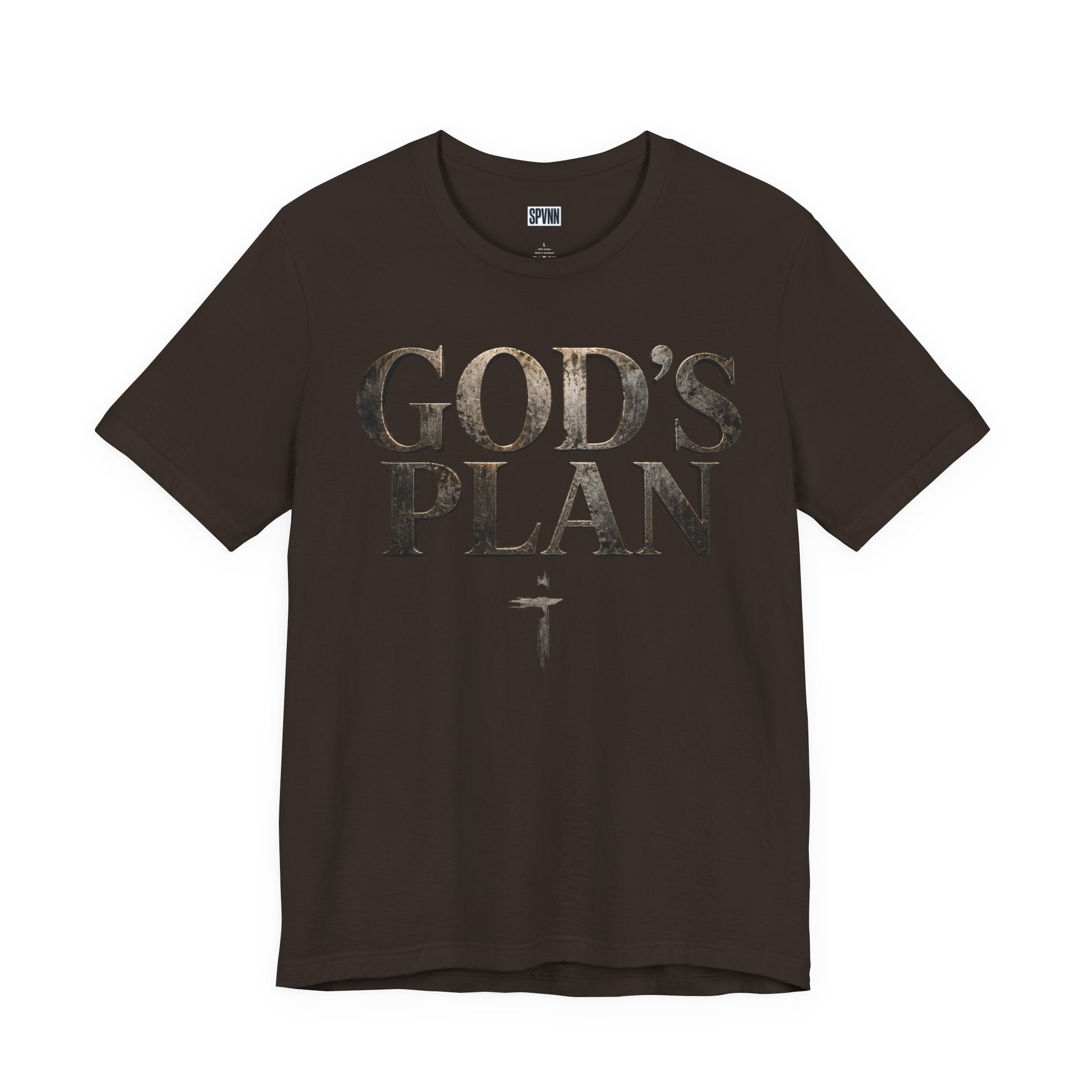 Faith Tee — "God's Plan" Front / "Faith Over Fear" Back Christian Inspirational T-Shirt