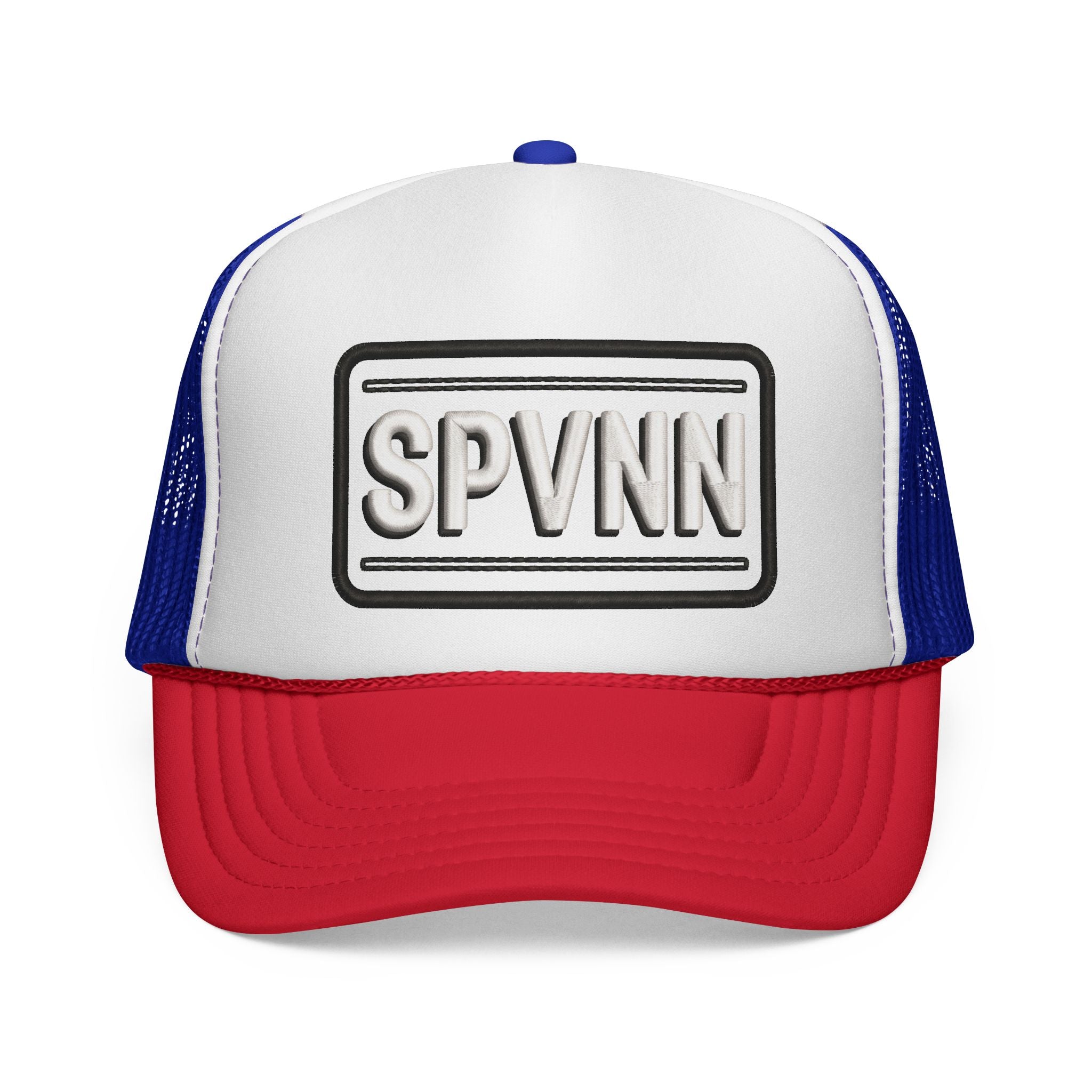 Embroidered 'SN' Monogram Trucker Cap — Classic Mesh Baseball Hat