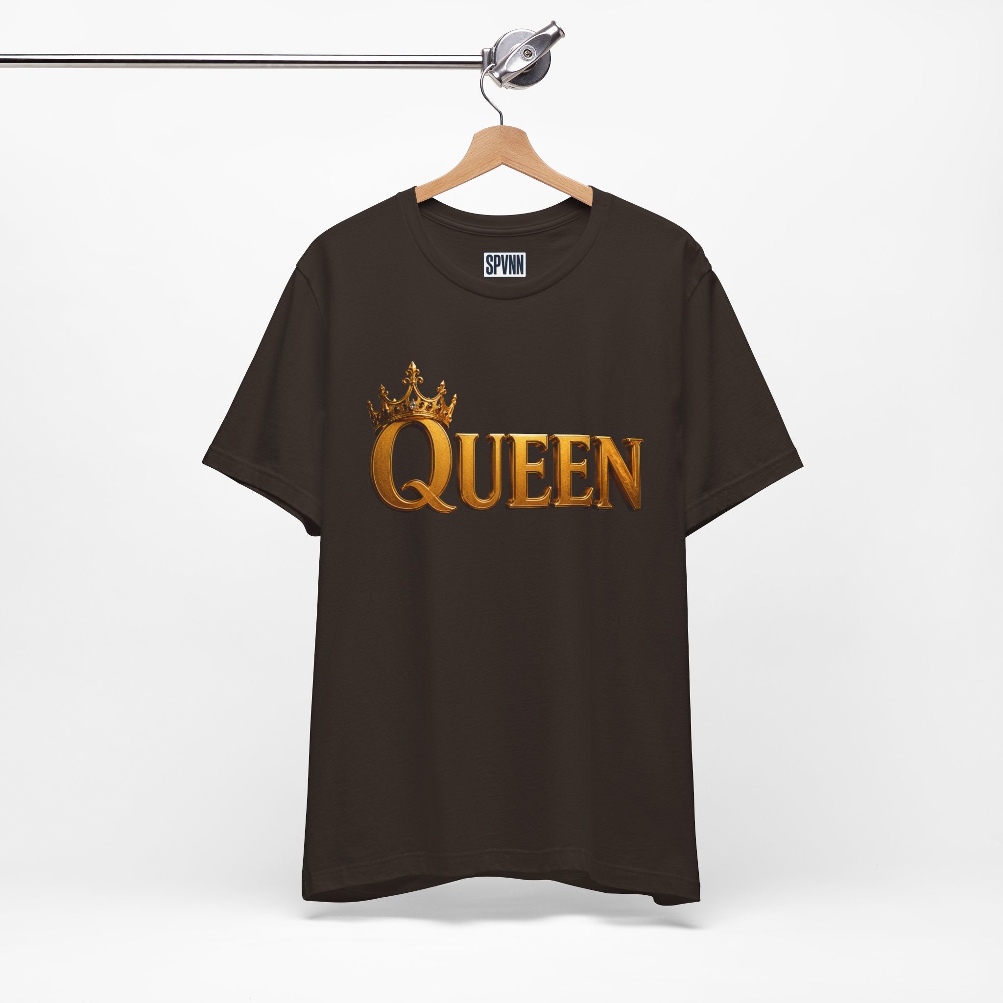 Queen Crown T-Shirt — Gold Royalty Graphic Tee