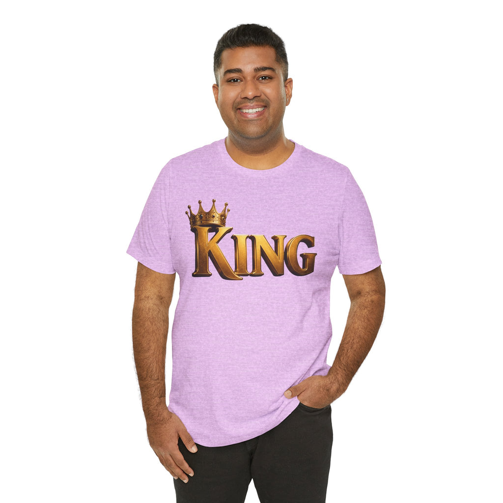 King Graphic Tee — Gold Crown Shirt for Men & Fathers