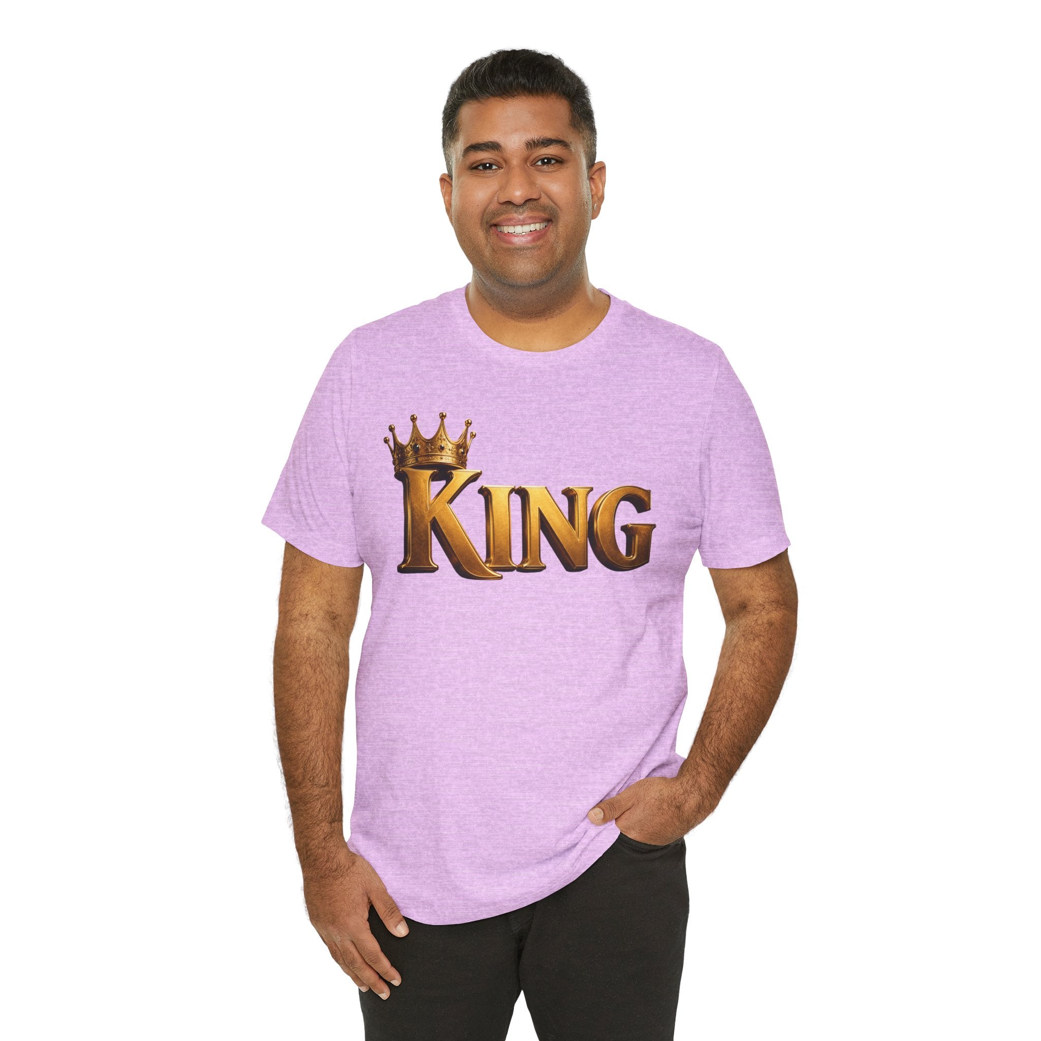 King Graphic Tee — Gold Crown Shirt for Men & Fathers
