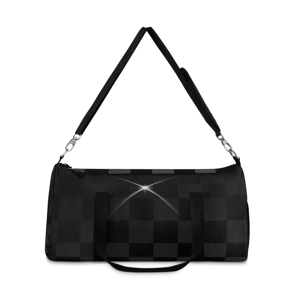 Black Checkerboard Duffel Bag
