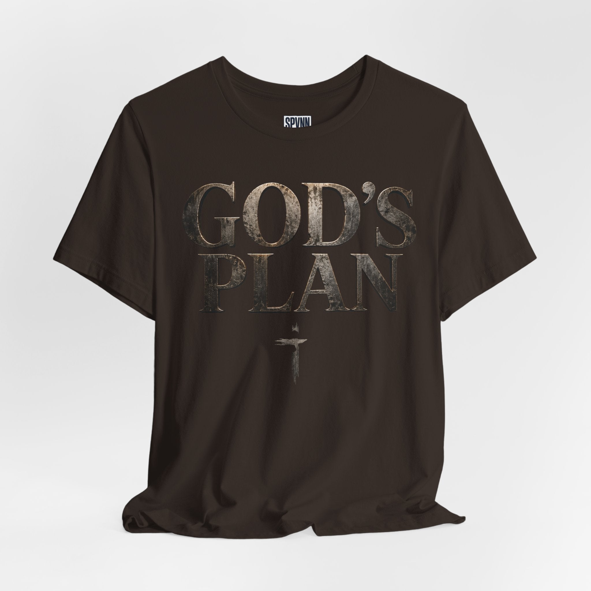 Faith Tee — "God's Plan" Front / "Faith Over Fear" Back Christian Inspirational T-Shirt