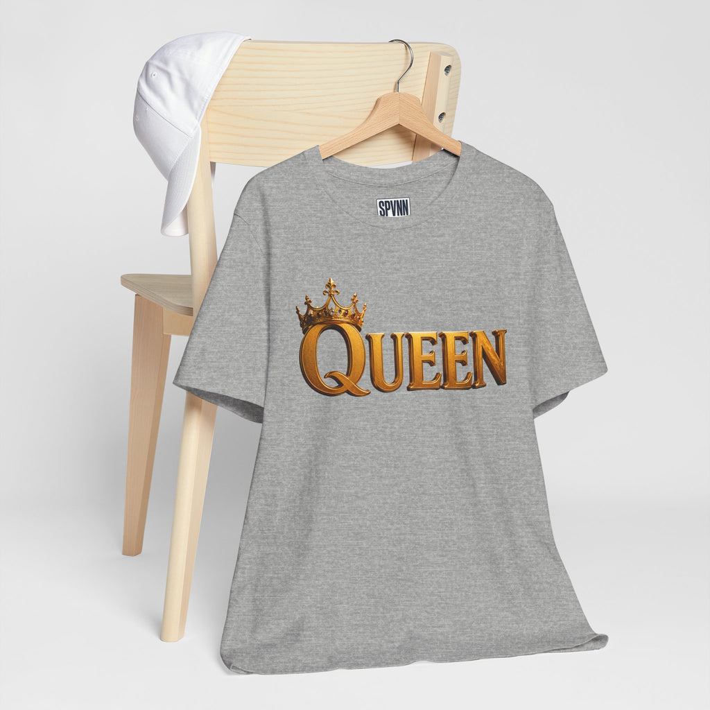Queen Crown T-Shirt — Gold Royalty Graphic Tee