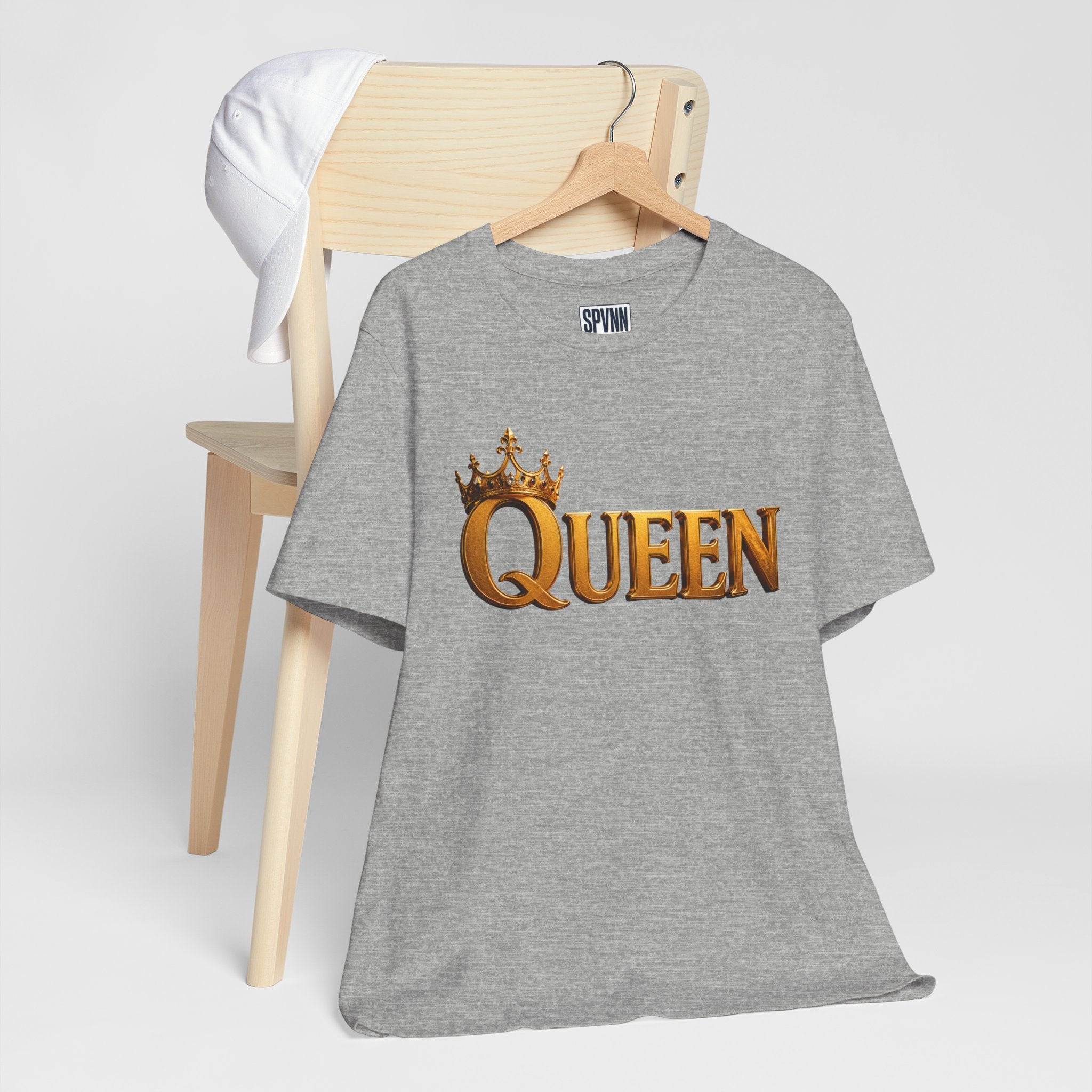 Queen Crown T-Shirt — Gold Royalty Graphic Tee